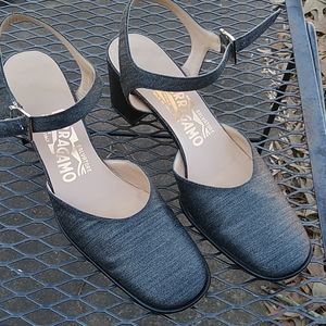 Ferragamo sling back heels size 7 AAA